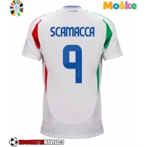 Moške Nogometnih dresov Italija Gianluca Scamacca #9 Gostujoči EP 2024 Kratki rokavi